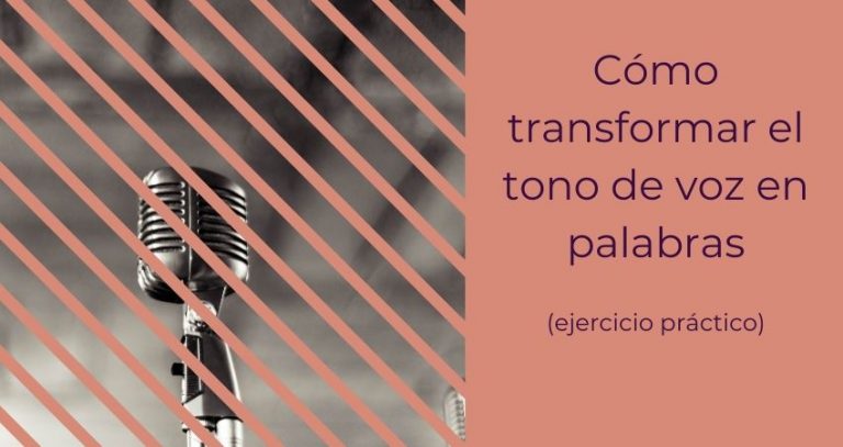 Ejercicio para transformar el tono de voz en palabras - kytufina